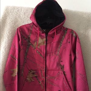 Hoodie pink camouflage